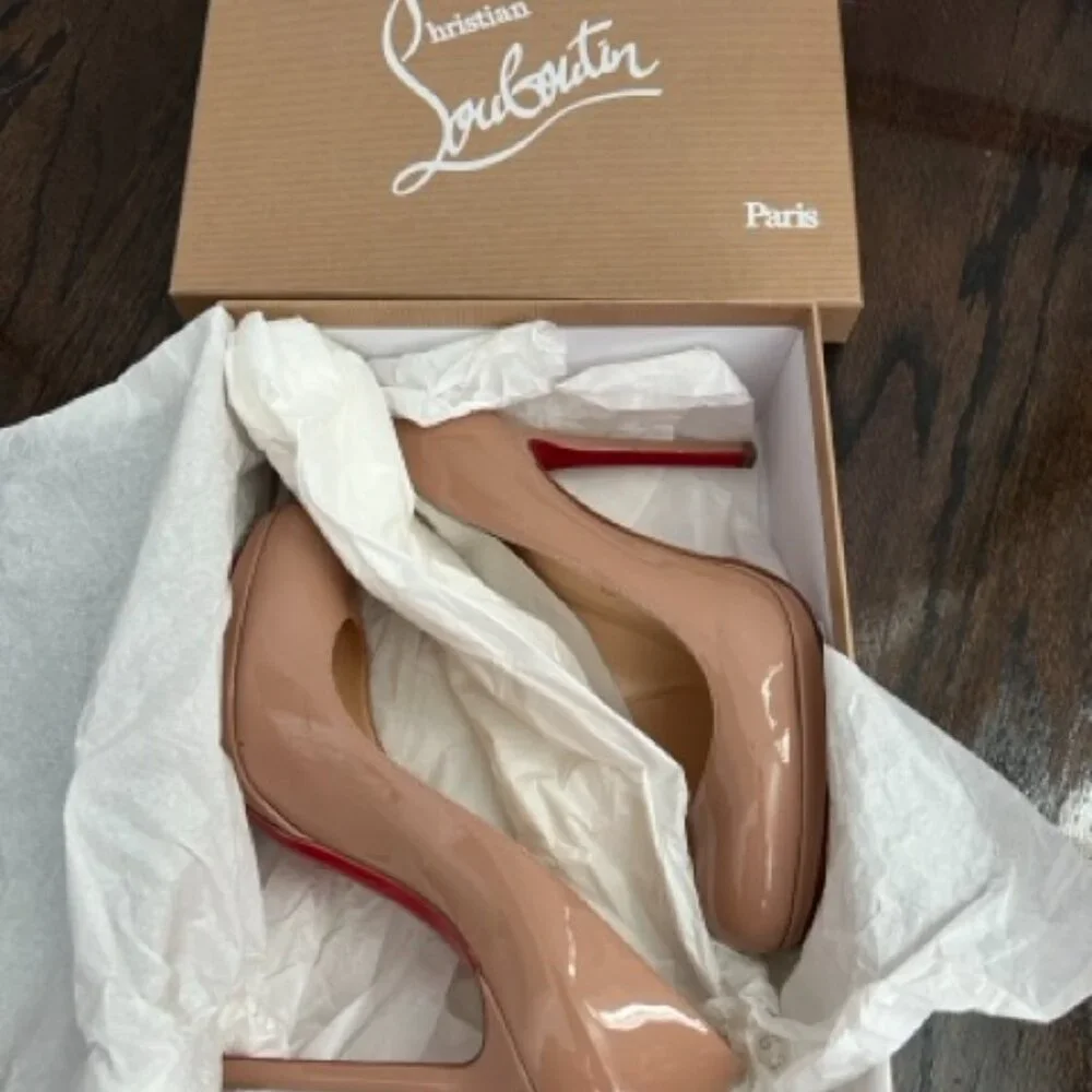 Christian Louboutin Patent Nude Neofilo 120 PK1A 39.5 8.5 - Picture 3 of 12